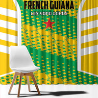 French Guiana Football Window Curtain Go Les Yana Dokos - Wonder Print Shop