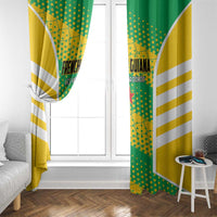 French Guiana Football Window Curtain Go Les Yana Dokos - Wonder Print Shop