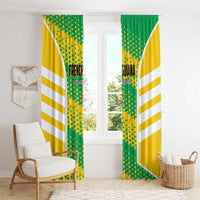French Guiana Football Window Curtain Go Les Yana Dokos - Wonder Print Shop