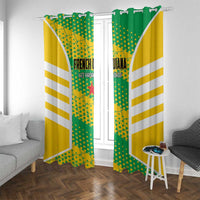 French Guiana Football Window Curtain Go Les Yana Dokos - Wonder Print Shop