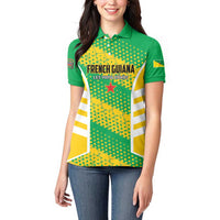 Custom French Guiana Football Women Polo Shirt Go Les Yana Dokos - Wonder Print Shop
