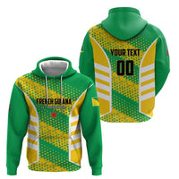 Custom French Guiana Football Zip Hoodie Go Les Yana Dokos - Wonder Print Shop