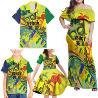 Personalized Vincy Mas Family Matching Off Shoulder Maxi Dress and Hawaiian Shirt The Caribbean Hottest Carnival - Wonder Print Shop