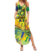 Personalized Vincy Mas Family Matching Summer Maxi Dress and Hawaiian Shirt The Caribbean Hottest Carnival - Wonder Print Shop