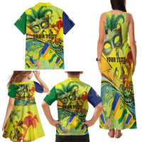 Personalized Vincy Mas Family Matching Tank Maxi Dress and Hawaiian Shirt The Caribbean Hottest Carnival - Wonder Print Shop