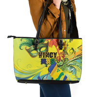 Vincy Mas Leather Tote Bag The Caribbean Hottest Carnival - Wonder Print Shop