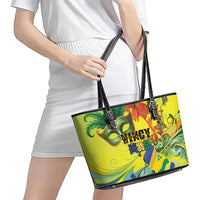 Vincy Mas Leather Tote Bag The Caribbean Hottest Carnival - Wonder Print Shop