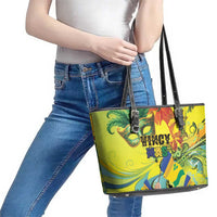 Vincy Mas Leather Tote Bag The Caribbean Hottest Carnival - Wonder Print Shop