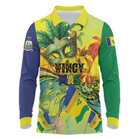 Personalized Vincy Mas Long Sleeve Polo Shirt The Caribbean Hottest Carnival - Wonder Print Shop