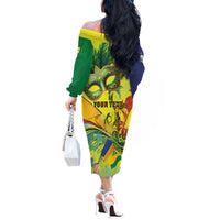 Personalized Vincy Mas Off The Shoulder Long Sleeve Dress The Caribbean Hottest Carnival - Wonder Print Shop