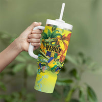 Personalized Vincy Mas Tumbler With Handle The Caribbean Hottest Carnival - Wonder Print Shop