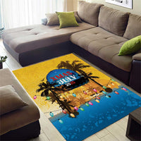 Xmas in July 2025 Area Rug Caribbean Summer Christmas - Wonder Print Shop