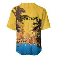 Personalized Xmas in July 2025 Baseball Jersey Caribbean Summer Christmas - Wonder Print Shop