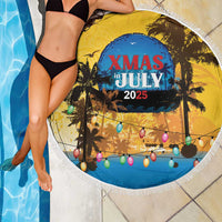 Xmas in July 2025 Beach Blanket Caribbean Summer Christmas - Wonder Print Shop