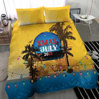 Xmas in July 2025 Bedding Set Caribbean Summer Christmas - Wonder Print Shop