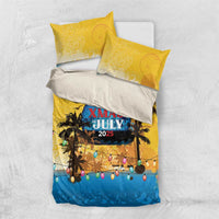 Xmas in July 2025 Bedding Set Caribbean Summer Christmas - Wonder Print Shop
