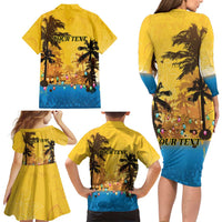 Personalized Xmas in July 2025 Family Matching Long Sleeve Bodycon Dress and Hawaiian Shirt Caribbean Summer Christmas - Wonder Print Shop