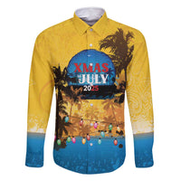Personalized Xmas in July 2025 Family Matching Long Sleeve Bodycon Dress and Hawaiian Shirt Caribbean Summer Christmas - Wonder Print Shop