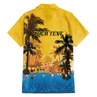 Personalized Xmas in July 2025 Family Matching Short Sleeve Bodycon Dress and Hawaiian Shirt Caribbean Summer Christmas - Wonder Print Shop