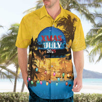 Personalized Xmas in July 2025 Hawaiian Shirt Caribbean Summer Christmas - Wonder Print Shop