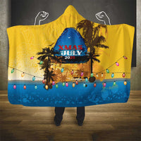 Xmas in July 2025 Hooded Blanket Caribbean Summer Christmas - Wonder Print Shop