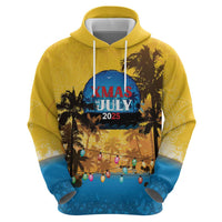 Personalized Xmas in July 2025 Hoodie Caribbean Summer Christmas - Wonder Print Shop