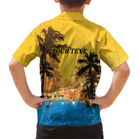 Personalized Xmas in July 2025 Kid Hawaiian Shirt Caribbean Summer Christmas - Wonder Print Shop