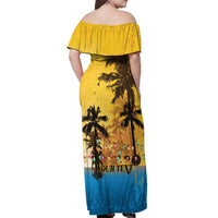 Personalized Xmas in July 2025 Off Shoulder Maxi Dress Caribbean Summer Christmas - Wonder Print Shop
