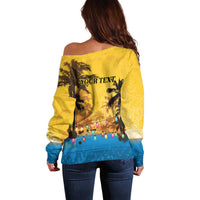 Personalized Xmas in July 2025 Off Shoulder Sweater Caribbean Summer Christmas - Wonder Print Shop