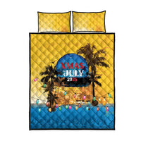 Xmas in July 2025 Quilt Bed Set Caribbean Summer Christmas - Wonder Print Shop