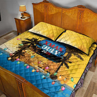 Xmas in July 2025 Quilt Bed Set Caribbean Summer Christmas - Wonder Print Shop