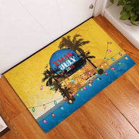 Xmas in July 2025 Rubber Doormat Caribbean Summer Christmas - Wonder Print Shop