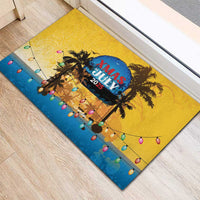 Xmas in July 2025 Rubber Doormat Caribbean Summer Christmas - Wonder Print Shop