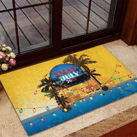 Xmas in July 2025 Rubber Doormat Caribbean Summer Christmas - Wonder Print Shop