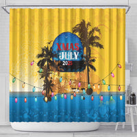 Xmas in July 2025 Shower Curtain Caribbean Summer Christmas - Wonder Print Shop