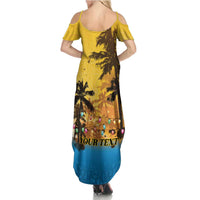 Personalized Xmas in July 2025 Summer Maxi Dress Caribbean Summer Christmas - Wonder Print Shop