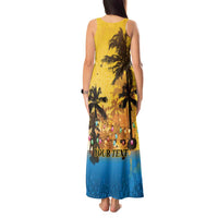 Personalized Xmas in July 2025 Tank Maxi Dress Caribbean Summer Christmas - Wonder Print Shop