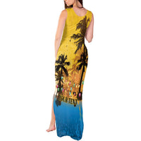 Personalized Xmas in July 2025 Tank Maxi Dress Caribbean Summer Christmas - Wonder Print Shop