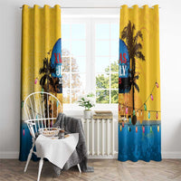 Xmas in July 2025 Window Curtain Caribbean Summer Christmas - Wonder Print Shop