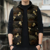 Javanese Batik Semen Sleeveless Puffer Jacket Indonesian Traditional Pattern