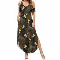 Javanese Batik Semen Summer Maxi Dress Indonesian Traditional Pattern