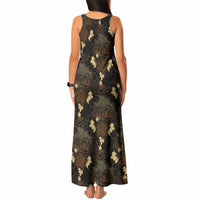 Javanese Batik Semen Tank Maxi Dress Indonesian Traditional Pattern