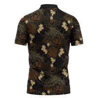 Javanese Batik Semen Zipper Polo Shirt Indonesian Traditional Pattern