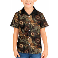 Batik Pedalaman Semen Lereng Style Kid Hawaiian Shirt Indonesian Traditional Pattern