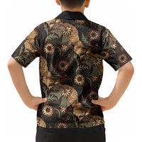 Batik Pedalaman Semen Lereng Style Kid Hawaiian Shirt Indonesian Traditional Pattern LT01
