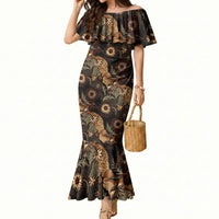 Batik Pedalaman Semen Lereng Style Mermaid Dress Indonesian Traditional Pattern