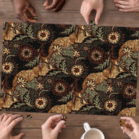 Batik Pedalaman Semen Lereng Style Puzzle Indonesian Traditional Pattern