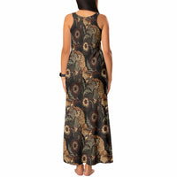 Batik Pedalaman Semen Lereng Style Tank Maxi Dress Indonesian Traditional Pattern