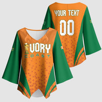 Custom Ivory Coast 2026 World Football Kimono Sleeve Blouse Elephants Go Champions