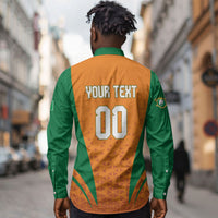 Custom Ivory Coast 2026 World Football Long Sleeve Button Shirt Elephants Go Champions